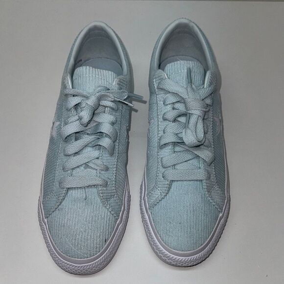 🔥Converse Light Blue Corduroy Sneakers Converse CTAS Pro Mid Shoes Sz 10 New - Picture 4 of 11
